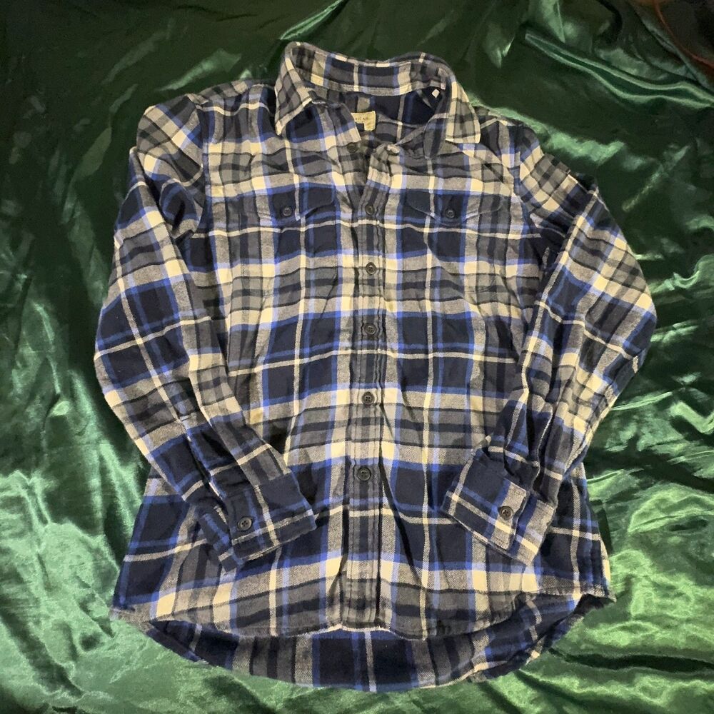 American Eagle Super Soft Flannel Shirt - Blue S